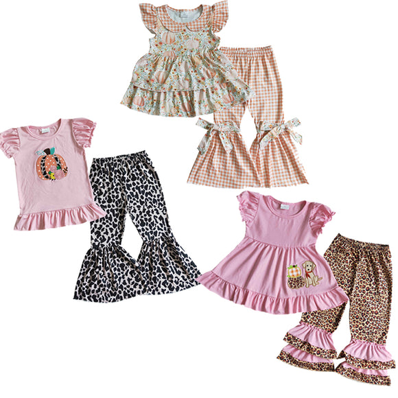 Pumpkin Short Sleeve Trousers Sets