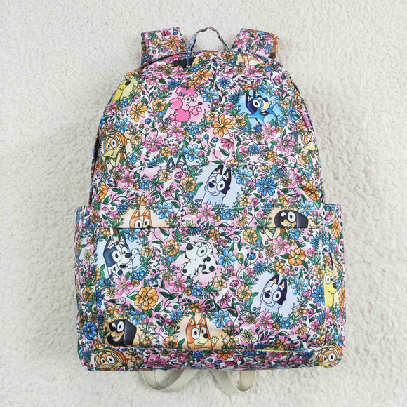 Cartoon Dogs Floral Backpack