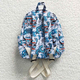 Howdy Gem Sky Blue Cow Print Backpack