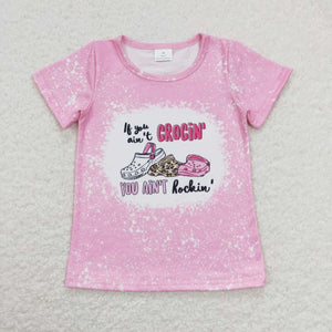 Hole Shoes Pink Mommy & Me Girls Short Sleeve Top