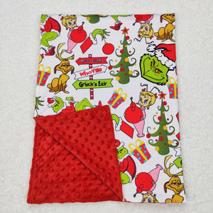 Cartoon Red Christmas Blankets