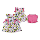 Bus Pencil Stars Floral Pink Bows Girls Back to School Outfits