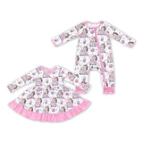 (3-6M--5-6T) Ms. Rachel Heart Pink White Girls Valentines Dress