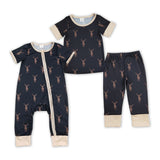 Bamboo Camo Deer Boys Summer Romper