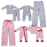 Adult Tree Cookie Pink Red Mommy & Me Christmas Pajamas