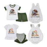 Raised in the backwoods Stripe Dog Boys Summer Romper