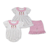 Ballet Pink Polka Dots Girls Summer Romper