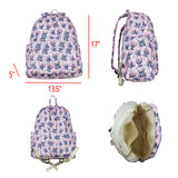 Cartoon Stars Pink White Plaid Backpack