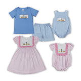 Carrot Bunny Blue Stripe Boys Easter Romper