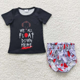 Clown Black Girls Halloween Bummies Sets