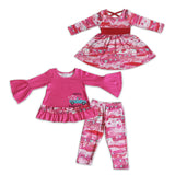 Promotional Happy Love Hot Pink Girls Valentines Outfits