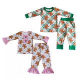 Promotional Gingerbread Pink Girls Christmas Pajamas