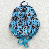 Cow Print Blue Backpack