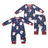 Santa Navy Boys Christmas Romper