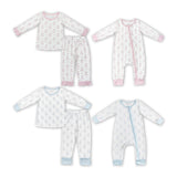 Bamboo Ghost Blue White Boys Halloween Pajamas