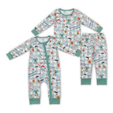 Bamboo Elf Plaid Green Boys Christmas Pajamas