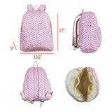 Irregular Pink Plaid Backpack