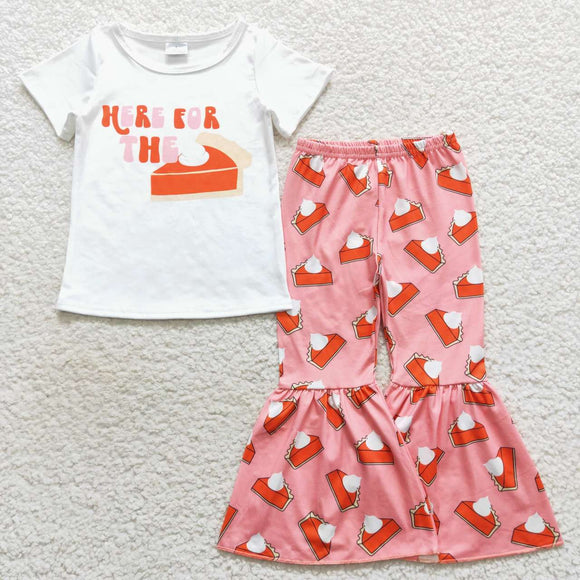 Here for the Pumpkin Pie Girls Short Sleeve+Trousers Sets