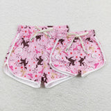 Kids Rodeo Stars Pink Mommy & Me Girls Shorts