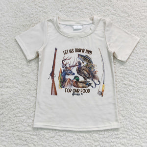 Jungle Hunting Beige Boys Short Sleeve Top