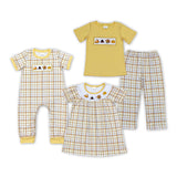 Cake Turkey Turkey Pumpkin Plaid Yellow Boys Thanksgiving Outfits