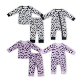 Bamboo Bats Purple Girls Halloween Romper