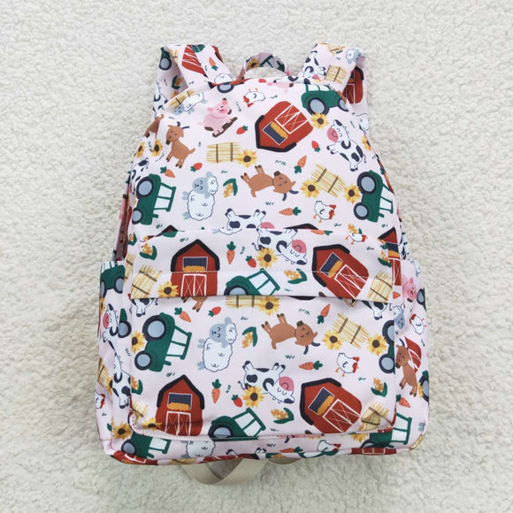 Farm Animals Pink Backpack