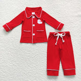 Kids Santa Solid Red Mommy & Me Boys Christmas Pajamas