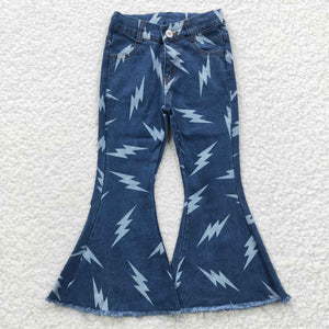 Lightning Flared Girls Jeans Pants