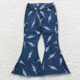 Lightning Flared Girls Jeans Pants