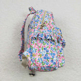 Floral Pink Blue Backpack