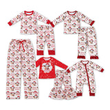 Adult Merry Cow Red Beige Mom Christmas Pajamas