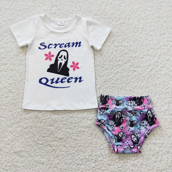 Scream Queen Girls Halloween Bummies Sets