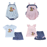 Dog Flag Stars Sky Blue Boys 4th of July Outfits