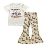 Sun Comes Up Cactus Rodeo Jeans Girls Short Sleeve+Trousers Sets