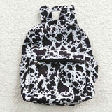 Cow Print White Backpack