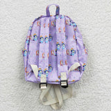 Cartoon Dogs Purple Backpack