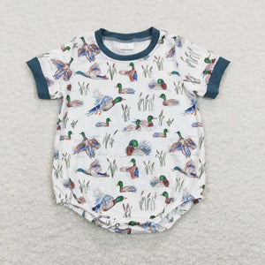 Duck Beige Navy Boys Summer Romper