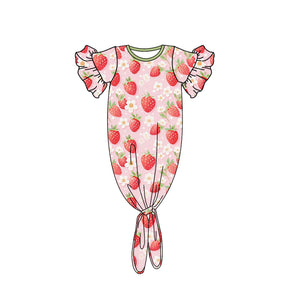 Personal customization- Strawberry Green Pink Night-Robe Summer Romper