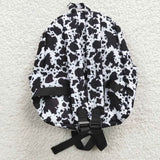 Cow Print White Backpack