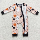 Pumpkin Moon Ghost Boys Halloween Romper