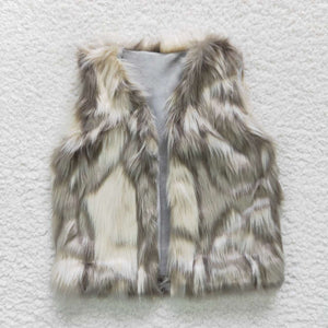 Khaki Kids Plush Vest