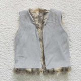 Khaki Kids Plush Vest