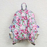 Floral Purple Ruffles Backpack