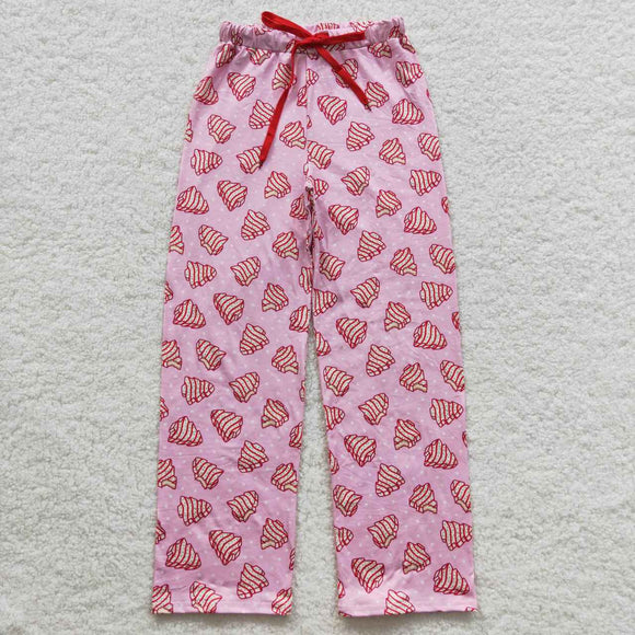 Adult Tree Cookie Pink Red Mommy & Me Christmas Pajamas