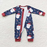 Santa Navy Boys Christmas Romper