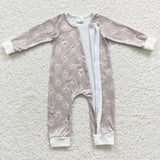 Smile Gray Boys Fall Romper