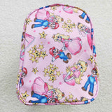 Cartoon Princess Stars Pink Gym Bag