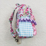 Floral Purple Ruffles Backpack