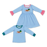 Duck Blue Stripe Boys Long Sleeve Top